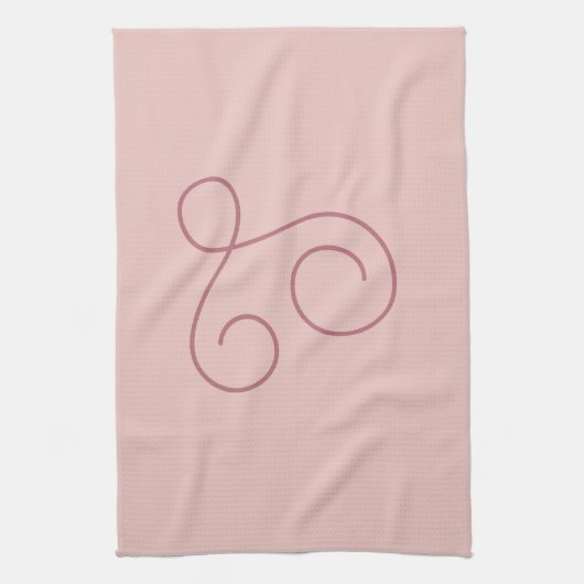 Linge De Cuisine Monogramme initial simple moderne (Vertical)