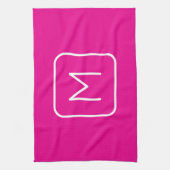 Linge De Cuisine Monogramme Initial Simple & Moderne | Rose & Blanc (Vertical)
