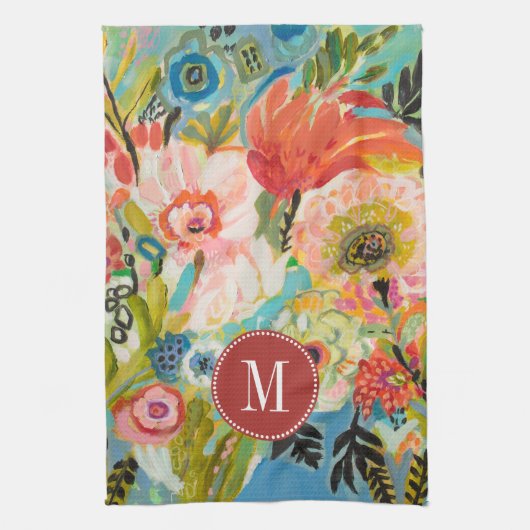 Linge De Cuisine Monogramme | Jardin secret Floral III (Vertical)
