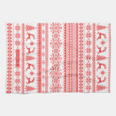 Linge De Cuisine Monogramme juste rouge de motif d'île de chandail (Horizontal)