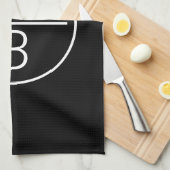 Linge De Cuisine Monogramme moderne de deux initiales (Quart Plié)