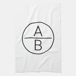 Linge De Cuisine Monogramme moderne de deux initiales