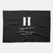 Linge De Cuisine Monogramme moderne modifiable Nom et message | Noi (Horizontal)