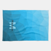 Linge De Cuisine Monogramme motif de maillage géométrique dégradé c (Horizontal)