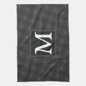 Linge De Cuisine Monogramme motif des cercles de charbon (Vertical)