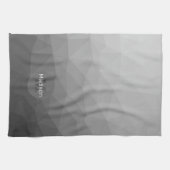 Linge De Cuisine Monogramme Motif géométrique Gris Gradient (Horizontal)