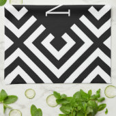 Linge De Cuisine Monogramme noir et blanc (Plié)