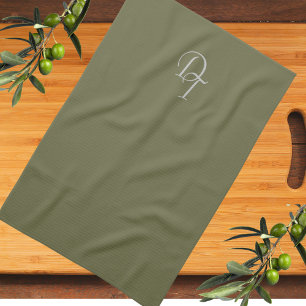 Linge De Cuisine Monogramme - Olive
