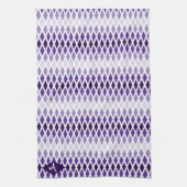 Linge De Cuisine Monogramme Ombre de diamant violet (Vertical)