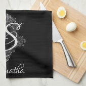 Linge De Cuisine Monogramme personnalisé initial (Quart Plié)