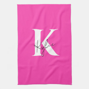 Linge De Cuisine Monogramme personnalisé moderne et dynamique -