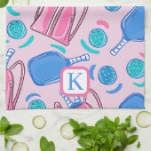 Linge De Cuisine Monogramme Pickleball Pink Preppy (Plié)