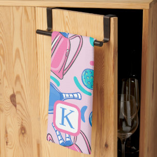 Linge De Cuisine Monogramme Pickleball Pink Preppy