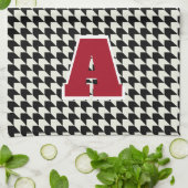 Linge De Cuisine Monogramme pied-de-poule (Plié)