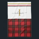 Linge De Cuisine Monogramme Plaid Elegant Clan Wallace Tartan<br><div class="desc">Élégant Monogramme Plaid Nom Rustique Clan Wallace serviette de cuisine pour une atmosphère élégante dans la cuisine. Fait un grand cadeau pour le ménage. Changez facilement le nom et l'initiale en cliquant sur le bouton "Personnaliser" pour créer un traitement unique pour votre meilleur ami ou famille</div>