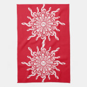 Linge De Cuisine Monogramme rouge de Noël G-Clef Snowflake (Vertical)