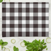 Linge De Cuisine Monogramme Rustique Chic Plaid (Plié)