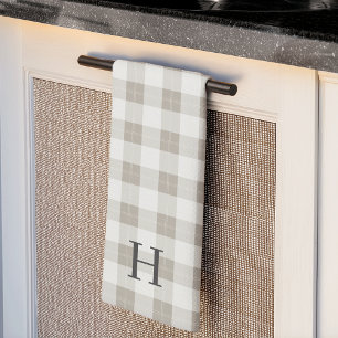 Linge De Cuisine Monogramme tonal de ferme