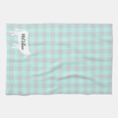 Linge De Cuisine Monogramme turquoise de la vache | à plaid de (Horizontal)