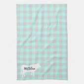 Linge De Cuisine Monogramme turquoise de la vache | à plaid de (Vertical)