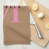 Linge De Cuisine Monogramme Votre Nom Cadeau Spécial Bien-Aimé Ceux (Quart Plié)