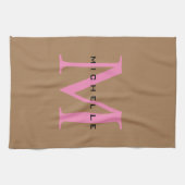 Linge De Cuisine Monogramme Votre Nom Cadeau Spécial Bien-Aimé Ceux (Horizontal)