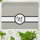 Linge De Cuisine Monogrammes Pois (Plié)