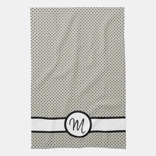 Linge De Cuisine Monogrammes Pois (Vertical)