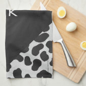 Linge De Cuisine Monographie dalmate noir et blanc (Quart Plié)