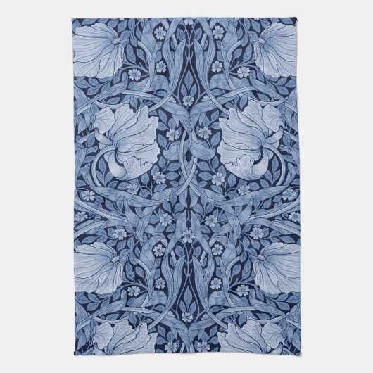 Linge De Cuisine Monotone bleu Pimpernel, William Morris (Vertical)