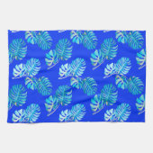 Linge De Cuisine Monstera Brise Bleu Cobalt (Horizontal)