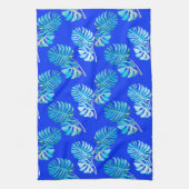 Linge De Cuisine Monstera Brise Bleu Cobalt (Vertical)