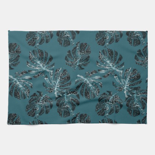 Linge De Cuisine Monstera Leo Impression Animale Glam 1 (Horizontal)
