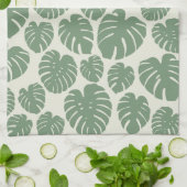 Linge De Cuisine Monstera - Vert (Plié)