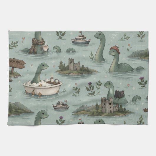 Linge De Cuisine Monstre du Loch Ness (Horizontal)