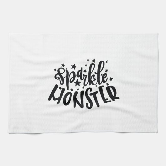 Linge De Cuisine Monstre scintillant Halloween (Horizontal)