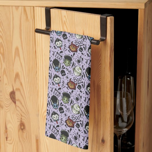 Linge De Cuisine Monstres Universels - Violet (Pliage en tiers)