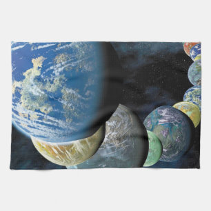 Linge De Cuisine Montage de planètes extraterrestres de Nouveaux Mo