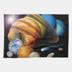Linge De Cuisine Montage des planètes du système solaire NASA JPL P