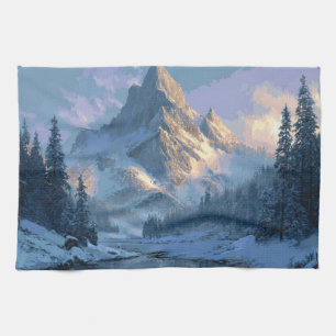 Linge De Cuisine Montagne enneigée