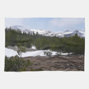Linge De Cuisine Montagnes de la Sierra Nevada et neige à Yosemite