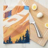 Linge De Cuisine Montagnes majestueuses (Quart Plié)