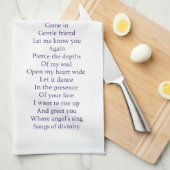 Linge De Cuisine Montent le poème (Quart Plié)