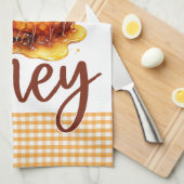 Linge De Cuisine Montrez-moi le en vichy jaune miel (Quart Plié)