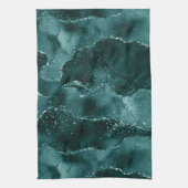 Linge De Cuisine Moody Agate | Turquoise Vert Malachite Riche Joyau (Vertical)