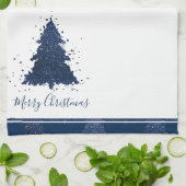 Linge De Cuisine Moody Joyeux Noël | Classy Dark Navy Blue Tree (Plié)