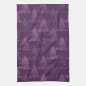Linge De Cuisine Moody Tree Motif | Noel profond pourpre de prune (Vertical)