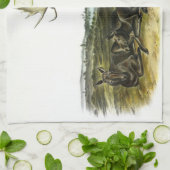 Linge De Cuisine Moose Deer (Moose - Alces alces) par Audubon (Plié)