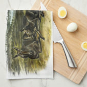 Linge De Cuisine Moose Deer (Moose - Alces alces) par Audubon (Quart Plié)