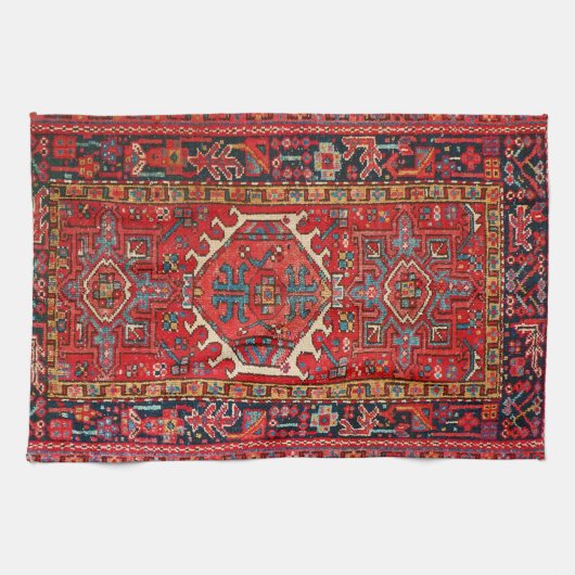 Linge De Cuisine Moquette rouge turque antique orientale (Horizontal)